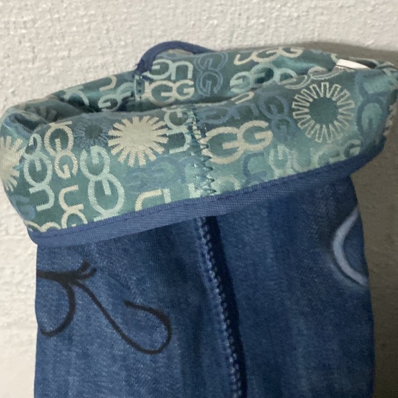 UGG Jasmine boots denim/leather sz7+J keyring💛🔑3” - Picture 12 of 17